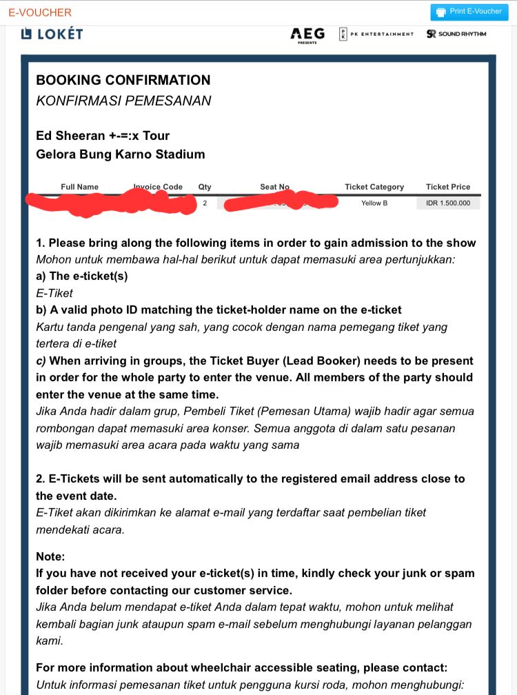 heeru310's tweet photo. WTS Ed Sheeran Math Tour Jakarta  GBK.
Qty 2 tix
Cat Yellow B
Row 33
@ 1,5 Mil IDR
No Scam, Bisa COD, Serius DM
#EdSheeraninJakarta 
#EdSheeranTourJakarta 
#GBK #WTS #Ticketforsale https://t.co/a8zQOGgG7N