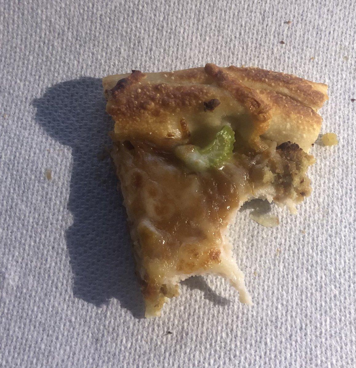 HarkenPatty's tweet photo. Thanksgiving Pizza from A Slice Above in Strongsville! Who knew? I gobbled it up! #jobperk https://t.co/OB9Ek2xDvw