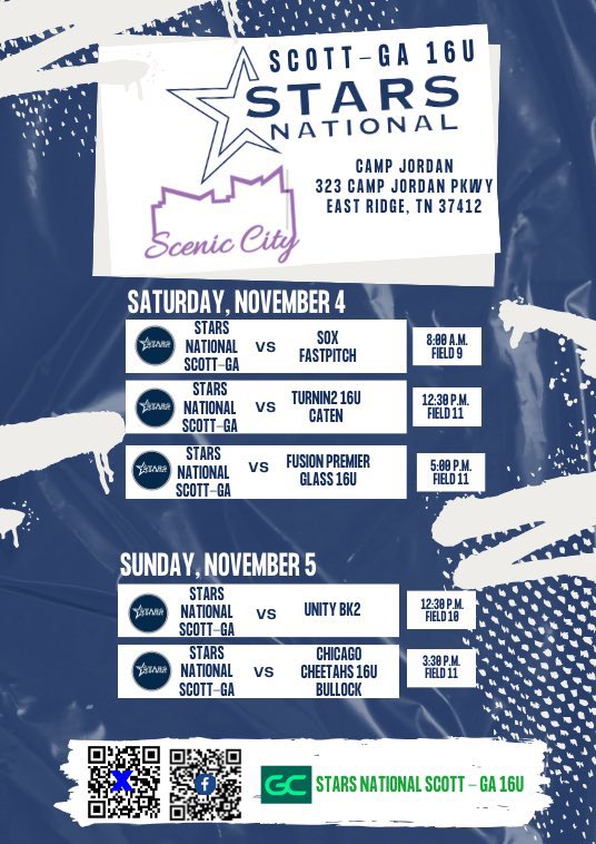 evelynkoester26's tweet photo. State Championships last week. Scenic City Showcase this week! Check out my schedule below. Let’s Go @StarsNatGA !
@KSUOwlsSB @byusoftball @UVUSoftball @CSUNSoftball @UNGSoftball @GSU_Softball @GSAthletics_SB @SLCC_Softball https://t.co/MrV5gabWzv