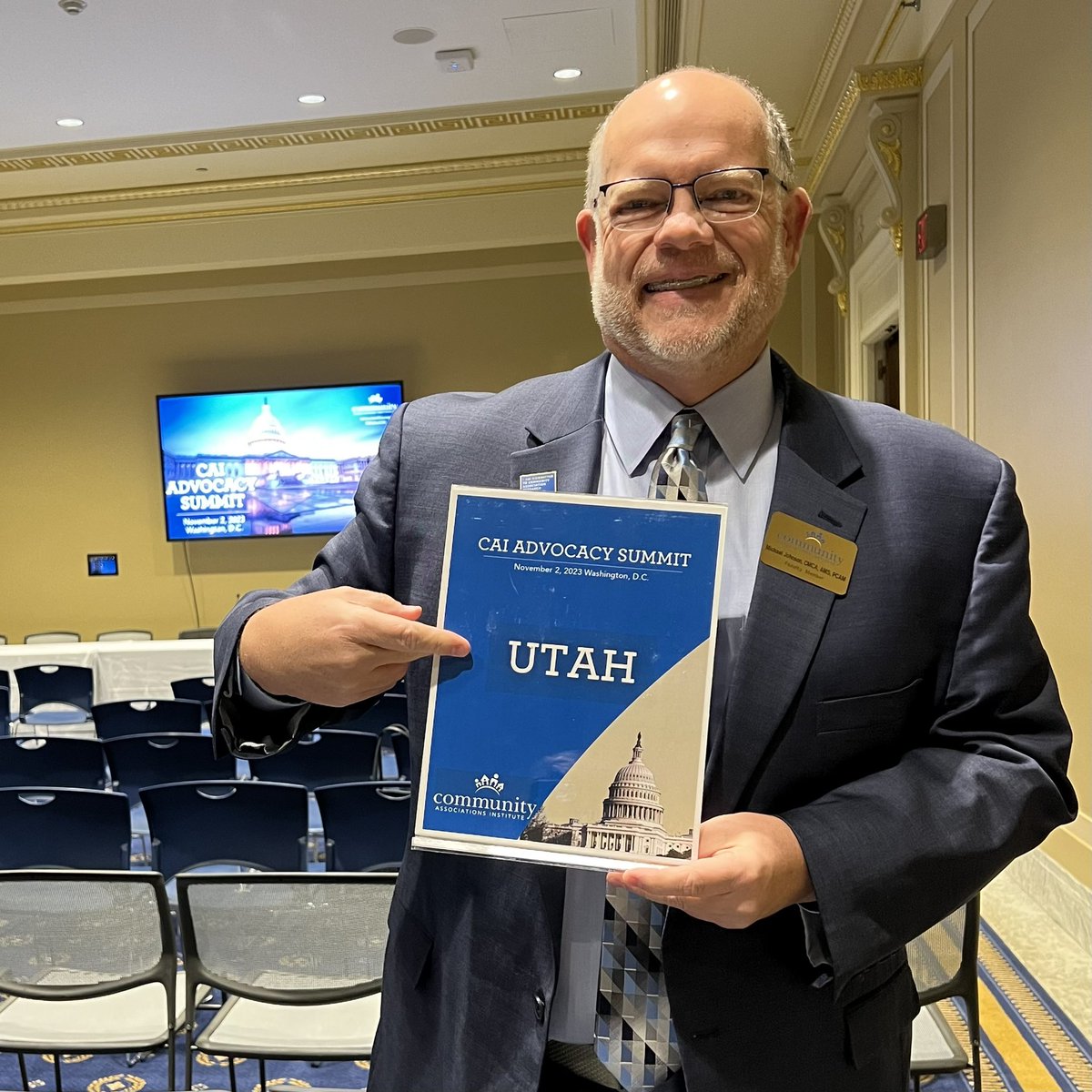 Utah first in the room for this morning’s <a href="/CAIadvocacy/">CAI Advocacy</a> Advocacy Summit morning briefing. Excited to meet with <a href="/SenMikeLee/">Mike Lee</a>, <a href="/SenatorRomney/">Senator Mitt Romney</a>, <a href="/RepBurgessOwens/">Rep. Burgess Owens</a> &amp; <a href="/CurtisUT/">John Curtis</a> today to talk about our federal condo/HOA issues. #CAIsummit23 #WeAreCAI #WeAreHOALiving