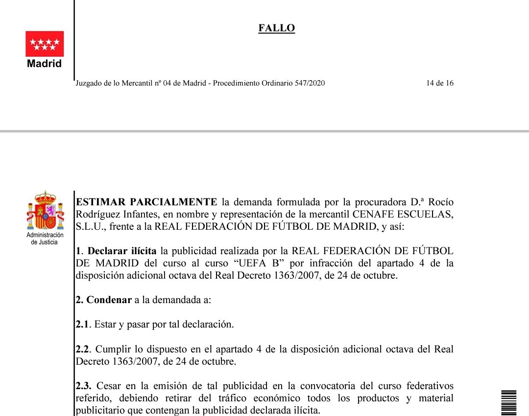 <a href="/RFFM_oficial/">RFFM</a> <a href="/RedMadreFunda/">Fundación REDMADRE</a> <a href="/PacoDiezRFFM/">Paco Díez</a> Me alegro que mi dinero sirva para ayudar a <a href="/RedMadreFunda/">Fundación REDMADRE</a> y quiero anunciar que yo también voy a donar a <a href="/RedMadreFunda/">Fundación REDMADRE</a> el ingreso extraordinario del pago de las costas judiciales que se CONDENÓ a la Real Federación de Fútbol de Madrid <a href="/RFFM_oficial/">RFFM</a> por cometer ILICITUD en su