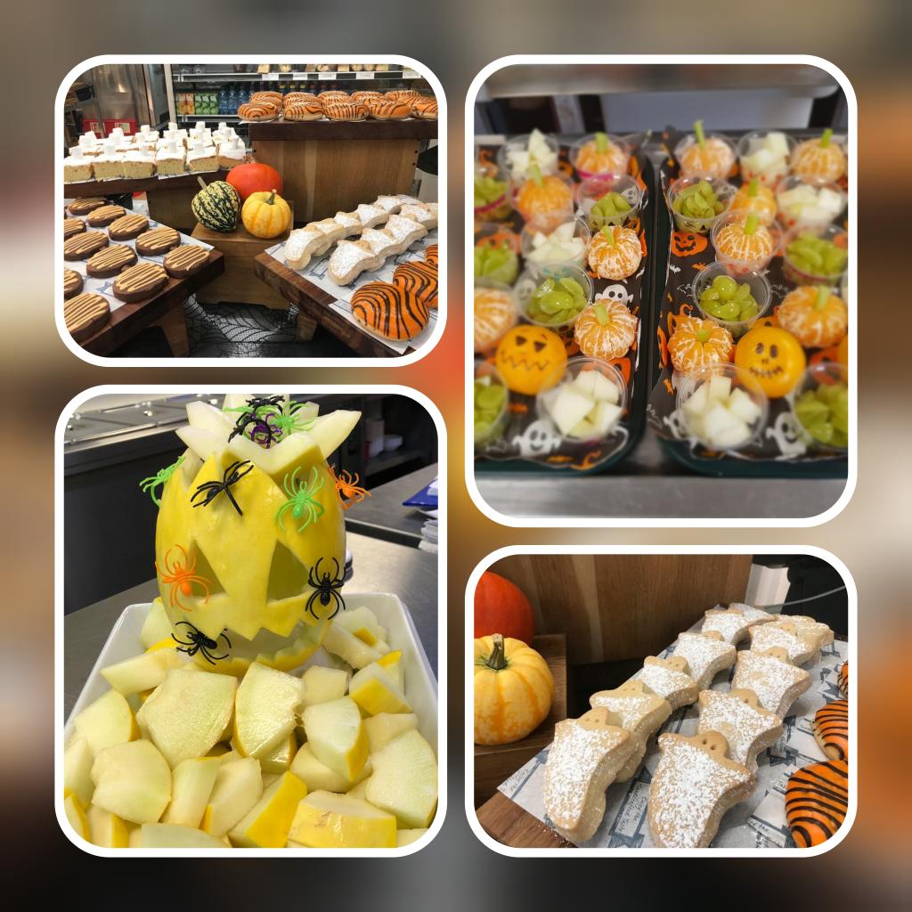 Lots of spooky offerings across @_HutchisonCater sites this week, getting creative with fruit and some terrifying treats too!