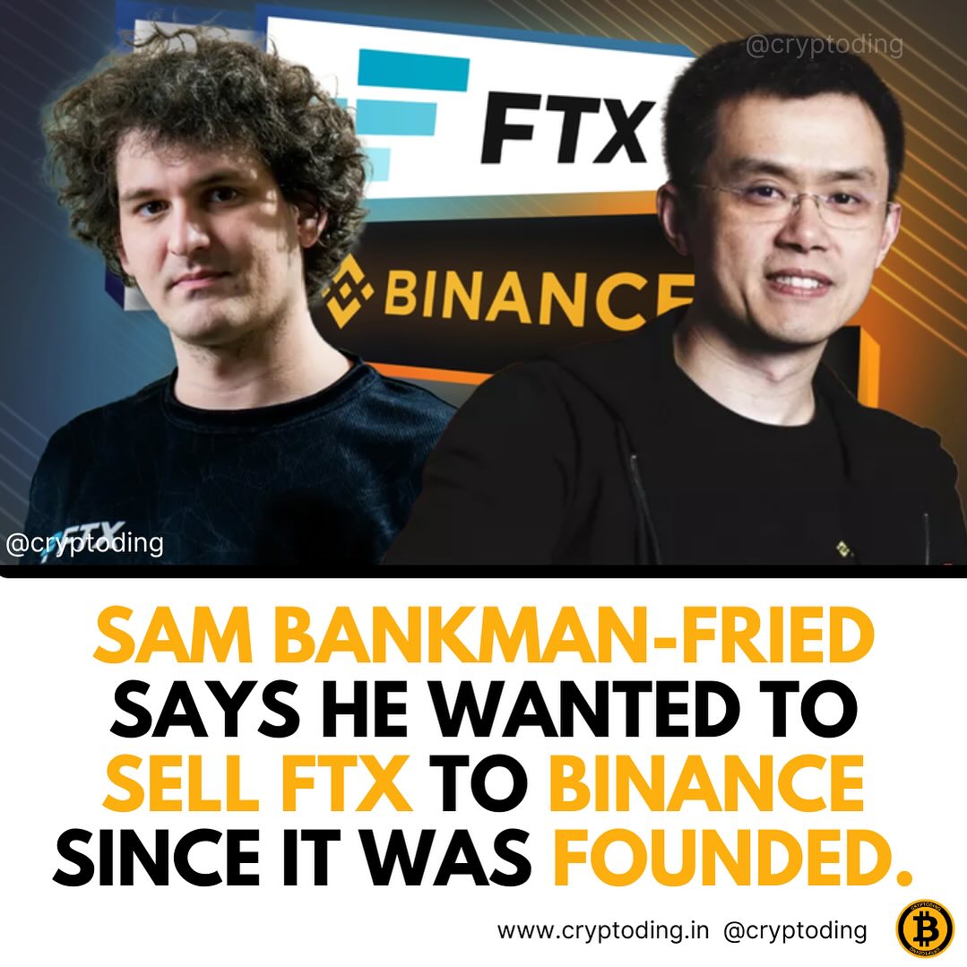 cryptoding543's tweet image. During his testimony on Friday, Sam Bankman-Fried told the court that he intended to sell FTX to cryptocurrency exchange Binance when the firm was in its infancy.