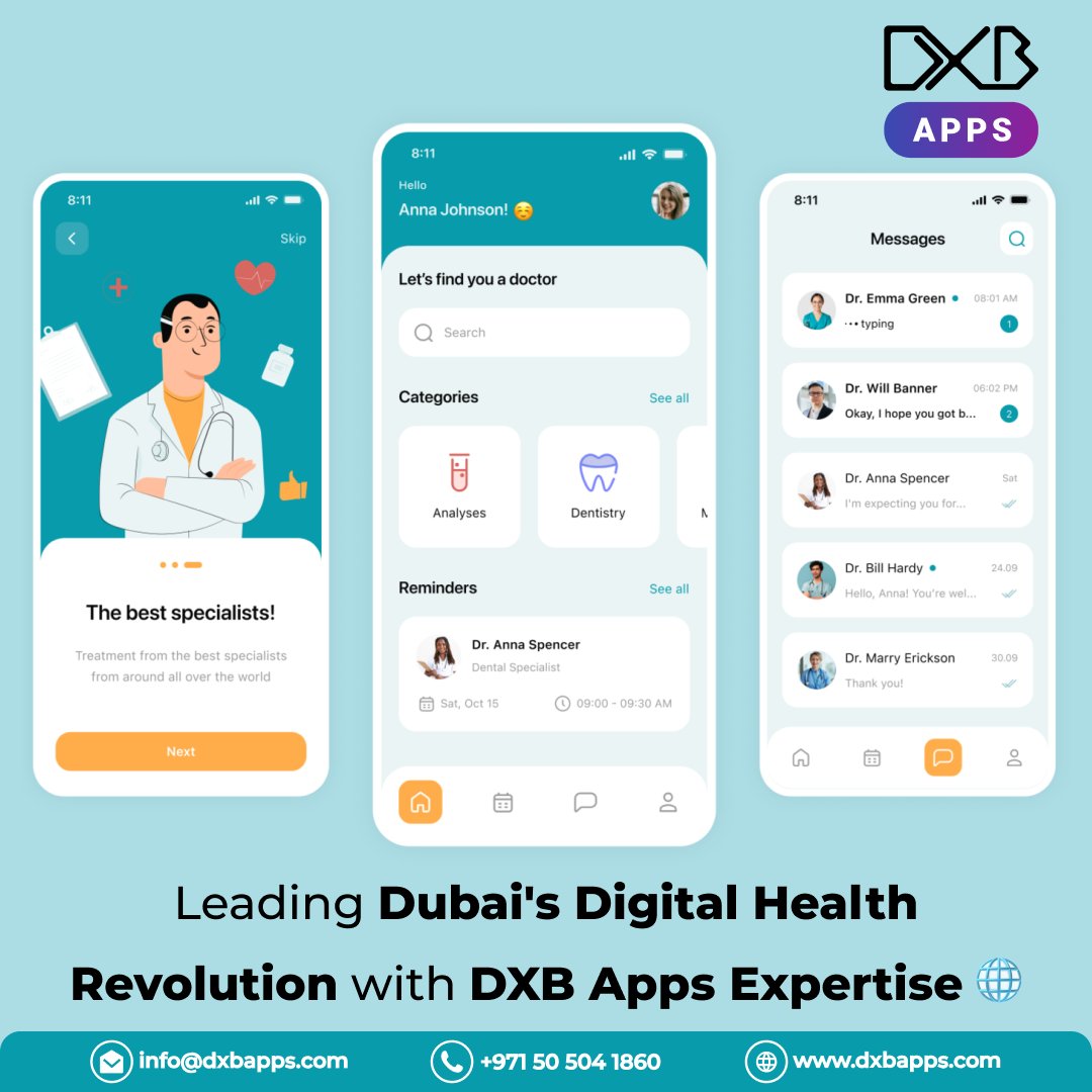 Revolutionizing Healthcare in Dubai, One App at a Time!
💙 dxbapps.com

#HealthTech #DubaiHealthcare #DXBAPPS #DigitalTransformation #AppDevelopment #HealthTechSolutions #HealthcareApps #HealthcareAppDevelopment #appdevelopment #appdeveloper #mobileappdevelopment