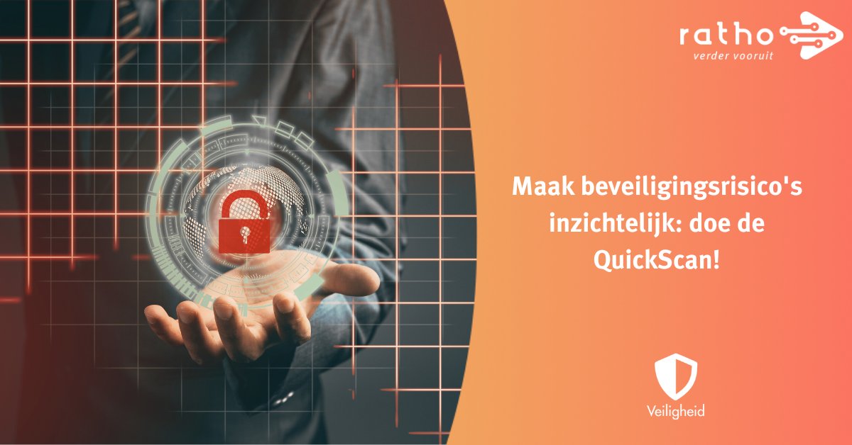 Ontdek waar jouw organisatie staat op het gebied van beveiliging met onze QuickScan.🔒Download de gratis Onepager 'Doe de QuickScan'🔒: hubs.li/Q027x1kQ0

#Cybersecurity #Beveiliging #QuickScan 🛡️