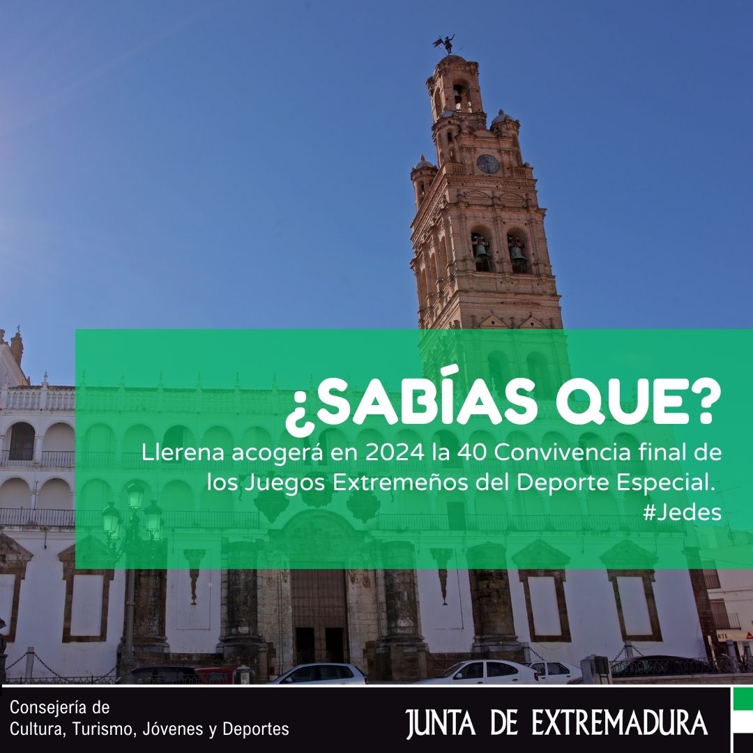 jovendeportEXT's tweet photo. La localidad pacense de Llerena se convertirá en el epicentro del deporte adaptado en la 40º edición de los Juegos Extremeños de Deporte Especial (JEDES).

💚🤍🖤 https://t.co/T8pOdL9qkI