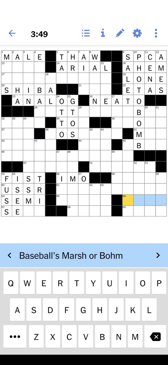 HopsAndPots's tweet photo. @wheres_caroline your boy made it. Now he's legit. @NYTGames #nytcrossword https://t.co/xRpoDN0NZO