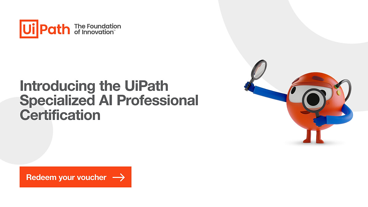 mikebuttrum's tweet image. Are you an AI-powered-#automation expert? Prove it. 😉 We&apos;re excited to add a #SpecializedAI certification to our UiPath Certified Professional program. spr.ly/6011umYHF
