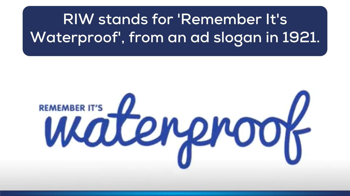 mr_riw's tweet photo. Did you know RIW stands for 'Remember It's #Waterproof'? Taken from an ad slogan in 1921, we have a century of experience, with a modern range of waterproofing solutions for above, below and at ground level. Take a look at our waterproofing solutions here: https://t.co/Fw5dBYvfyN https://t.co/v3DKn1pwMZ