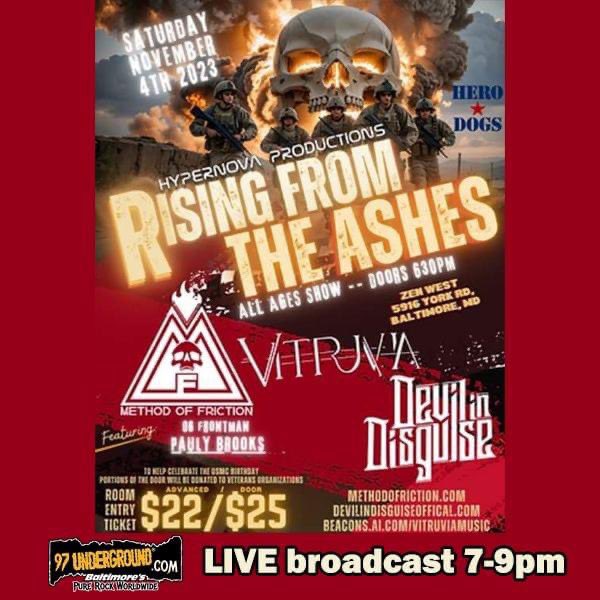 ZombieRitual97's tweet photo. No show this weekend due to a #livebroadcast from #ZenWest in #baltimore with some great local heavy bands! Listen to @97underground at 7pm #USA eastern on #Saturday and we will be back on Nov 11th! @ITHERETWEETER1 @6969nyc @GregDabbs12 @rat_review @MetalCorrosivo @Vlad__Legion https://t.co/EJOhRoo0od