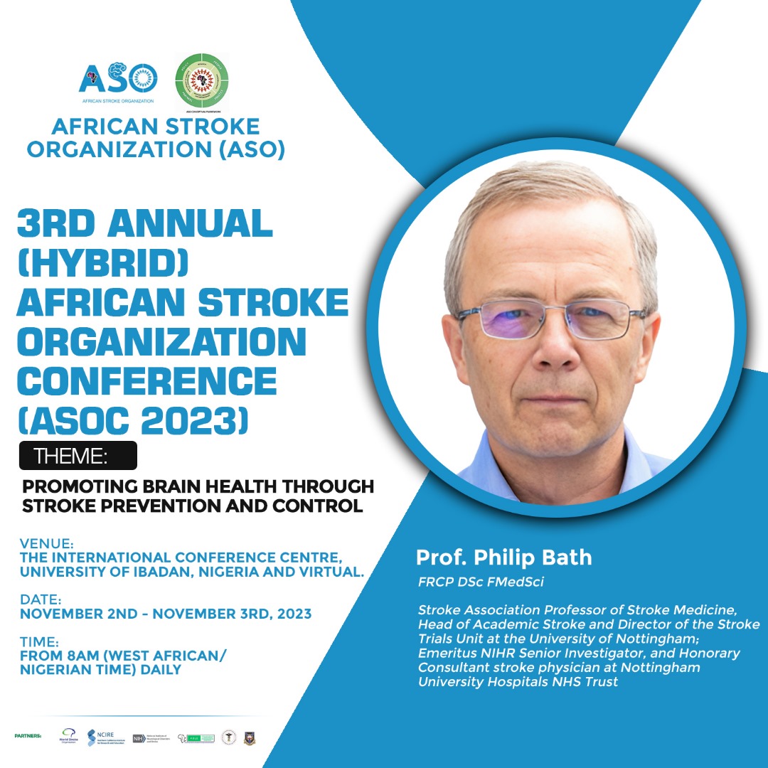 AfricanStroke's tweet photo. ONGOING #ASOC23  DAY 1 Register to join Virtually 
Speakers:
✔️Prof. Philip Bath
✔️Dr. Yasmine H. Abdelhamin
✔️ Dr. Wondwossen G. Tekle 
Register here
Starting from  2-3 Nov https://t.co/nfYmM95jYd
For ASO membership contact: africanstrokeorg@gmail.com
@AfricanStroke @wondeasa https://t.co/7PYvDtqiej