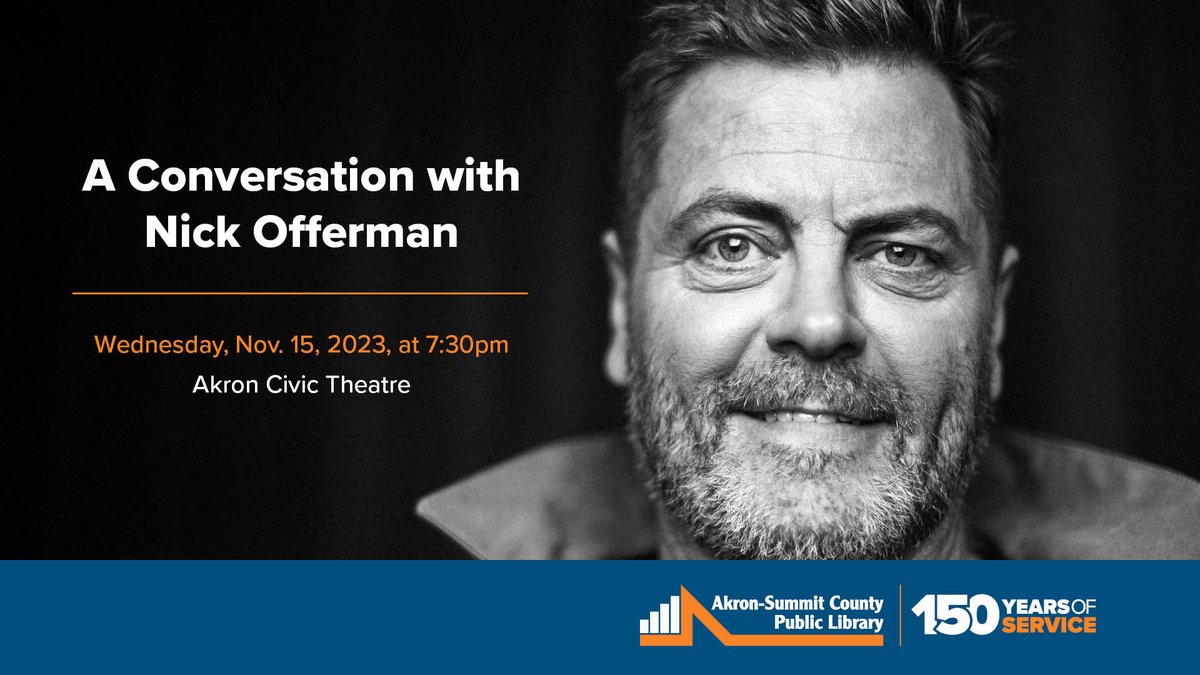 Don't miss out on "A Conversation with Nick Offerman," a fundraising event in support of the Akron-Summit County Public Library. He will be joined in conversation by WKYC anchor <a href="/BetsyKling/">Betsy Kling 🌤️</a>.

Purchase your tickets today: akroncivic.com/shows/723