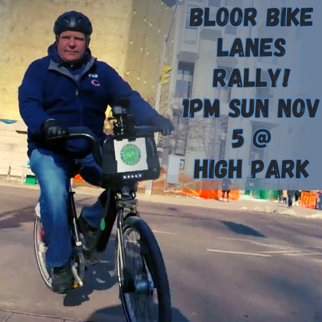 Sometimes you just have to grab your bike &amp; put rubber to pavement to demonstrate the overwhelming support for safe infrastructure. This Sunday cyclists from the GTA will take to the new Bloor Bike Lanes en masse! #bikeTO