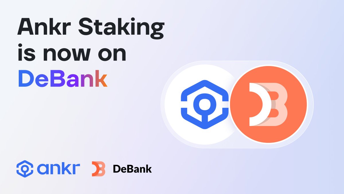 Ankrstaking is now live on @DeBankDeFi🏦 Join us on DeBank for : - Regular Yield opportunities - Upcoming campaigns - Smart DeFi strategies ...and more 👀 Follow us here👇 debank.com/official-accou…