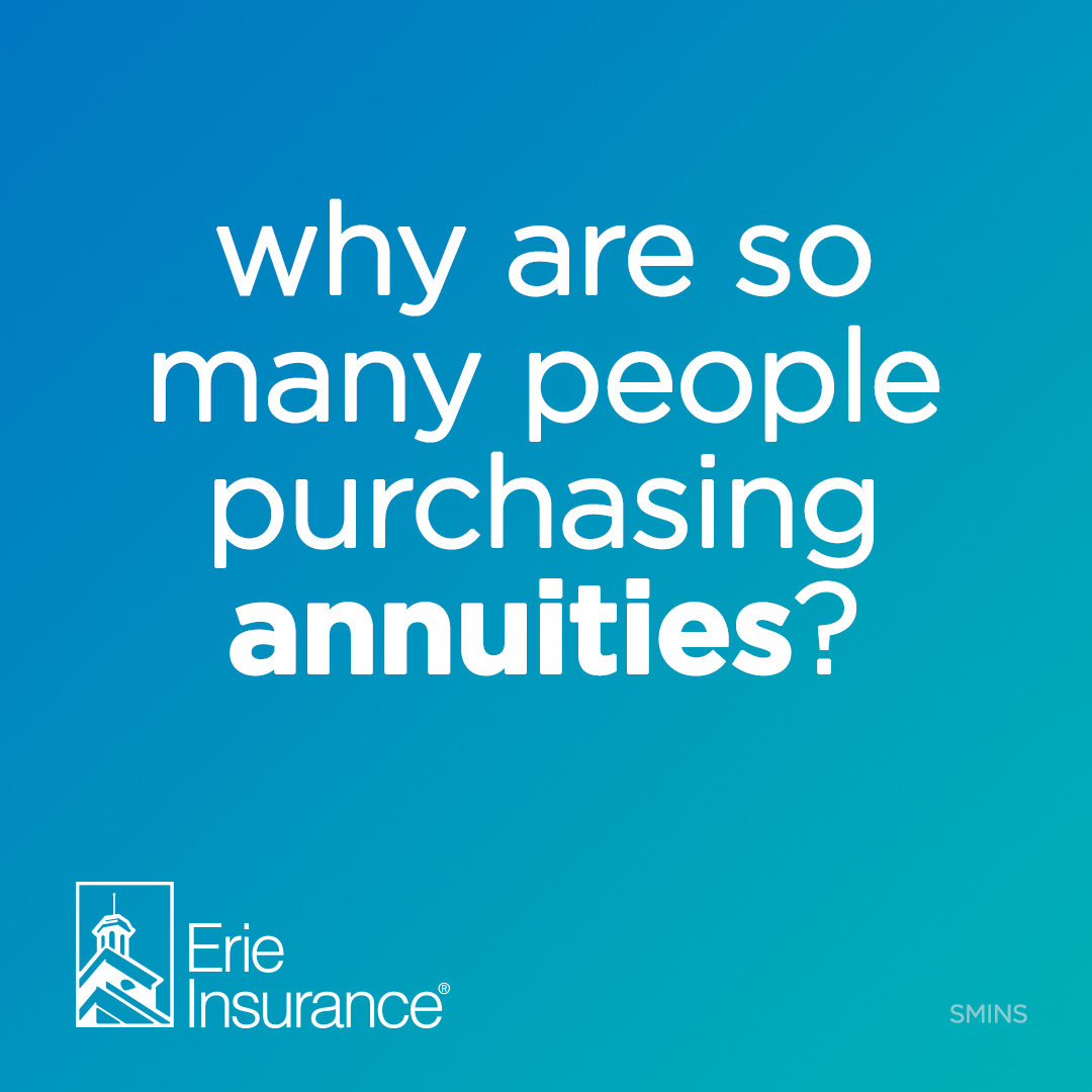 erie_insurance's tweet photo. Answer: High interest rates.

Read more about #annuities and see  the interest rates Erie Family Life is offering here: https://t.co/4puRbZ3CHA https://t.co/8mNdrMbgKx