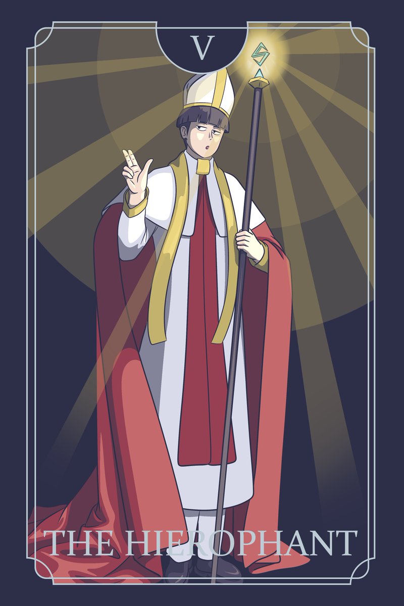 tmryst's tweet photo. Seni as The Hierophant
---------------------------  
For commission details please check at https://t.co/jjdlgXpof4 https://t.co/zL5uCoZ1b6