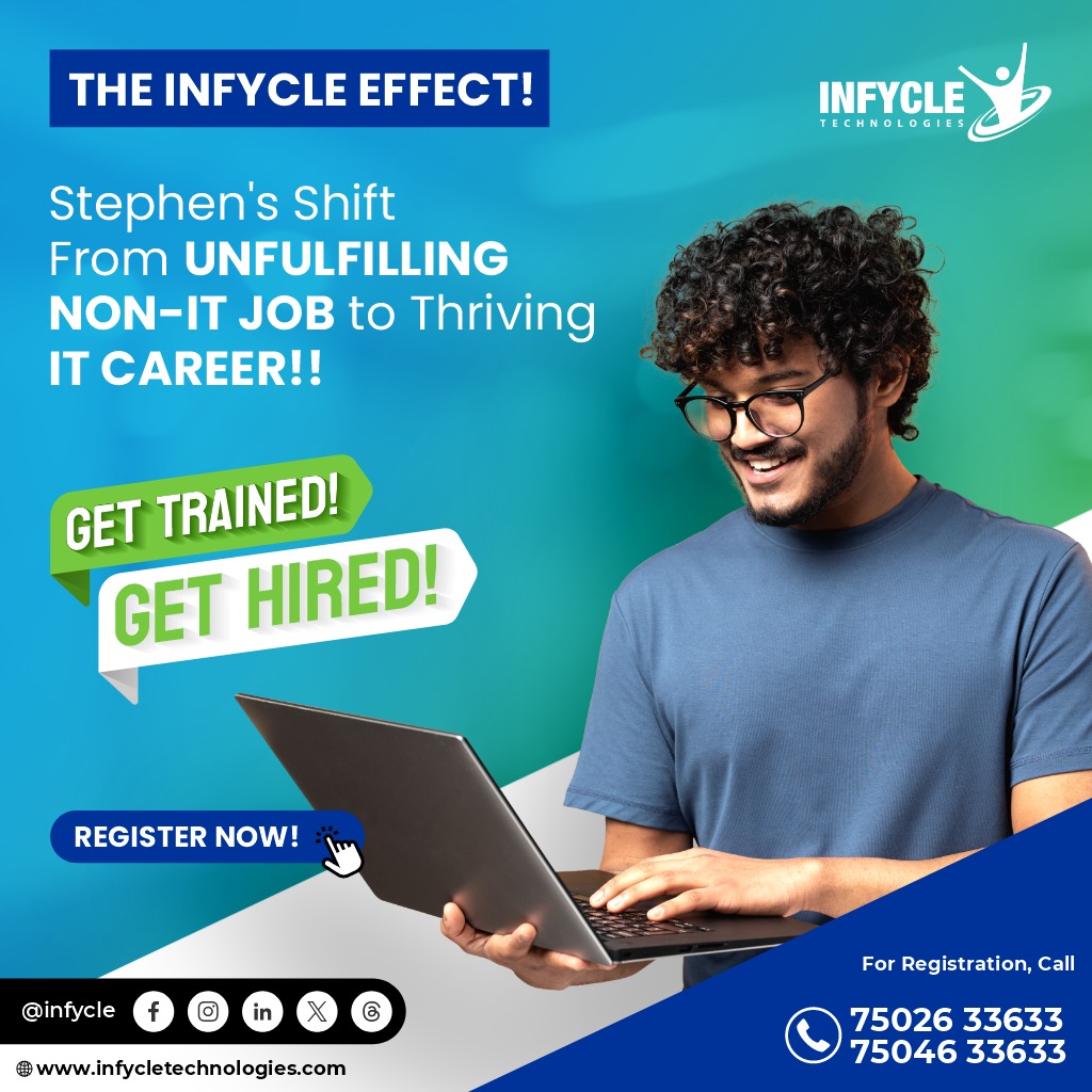 infycle's tweet image. The Infycle Effect!
Stephen's Shift from Unfulfilling Non-IT Job to Thriving IT Career!
👉 𝗚𝗲𝘁 𝗧𝗿𝗮𝗶𝗻𝗲𝗱! 𝗚𝗲𝘁 𝗛𝗶𝗿𝗲𝗱!
👉 𝗙𝗼𝗿 𝗠𝗼𝗿𝗲 𝗦𝘂𝗰𝗰𝗲𝘀𝘀 𝗦𝘁𝗼𝗿𝗶𝗲𝘀, 𝗩𝗶𝘀𝗶𝘁 𝗨𝘀 @ infycletechnologies.com/web-developmen…
#infycletechnologies #webdevelopmenttraining