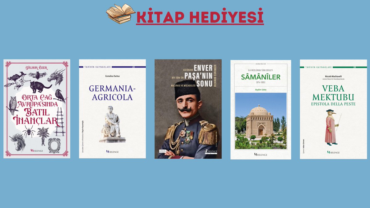📚Hediye Kitap! 

Bu tweeti rt'leyip hesabımı ve <a href="/selengeyayinevi/">Selenge Yayınları</a>'ni takip eden iki kişiye, görseldeki kitaplardan birini hediye edeceğim. Bol şanslar!
Son tarih 08.10.2023.