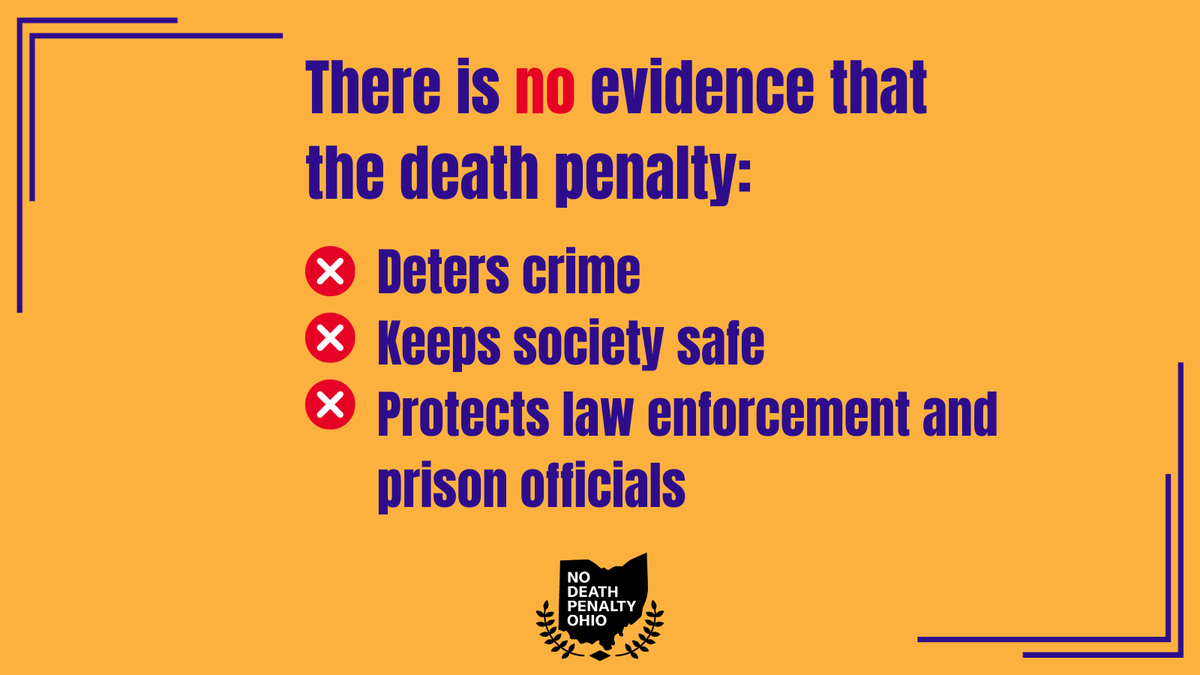 OhStopExecution's tweet image. Just a reminder👇

#NoDeathPenaltyOH
