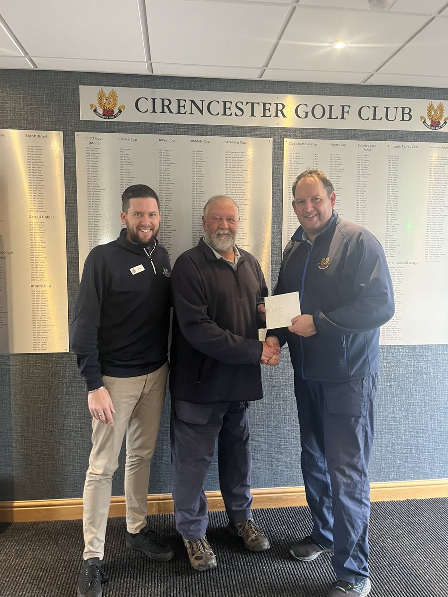 Congratulations to Nigel Kinson who this year is celebrating 40years of service as part of the <a href="/cirengolfgreen/">Green Keepers</a> team <a href="/CirencesterGolf/">Cirencester Golf Club</a> 🎉 🍾 - Thank you for your commitment and dedication Nigel for the past FOUR DECADES! 🙏🏻 ⛳️ 🚜#golfinthecotswolds #40years #team