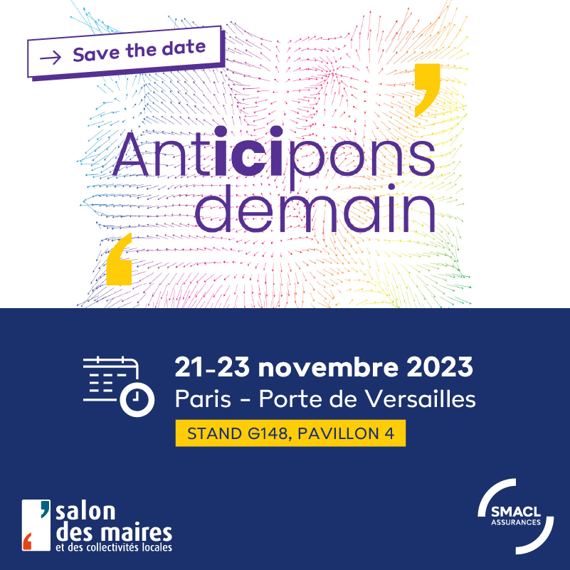 [Save the date 📅] Du 21 au 23 novembre 2023, visitez notre stand "Bienvenue au cœur de votre territoire" au <a href="/salondesmaires/">Salon des Maires et des Collectivités</a> et #CollTerr 

smacl.fr/actualites/not…  

📣 Porte de Versailles (Paris). Pavillon 4, stand G 148. L'occasion d'échanger avec nos experts sur votre mandat,