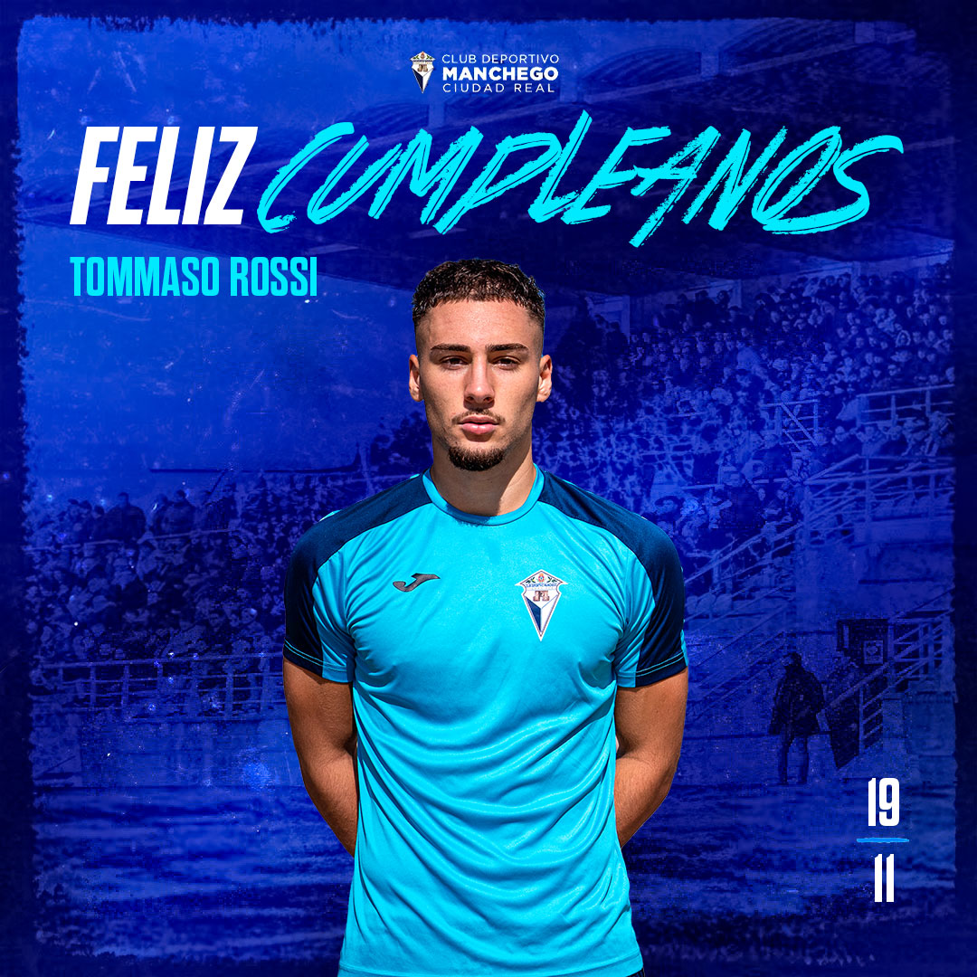 CDManchegoCReal's tweet photo. 🎂¡FELIZ CUMPLEAÑOS TOMMY! 🎉

Te deseamos un gran día de parte de toda la familia mancheguista.

#AupaManchego 🔵⚪️ https://t.co/RhMaqXGHLS