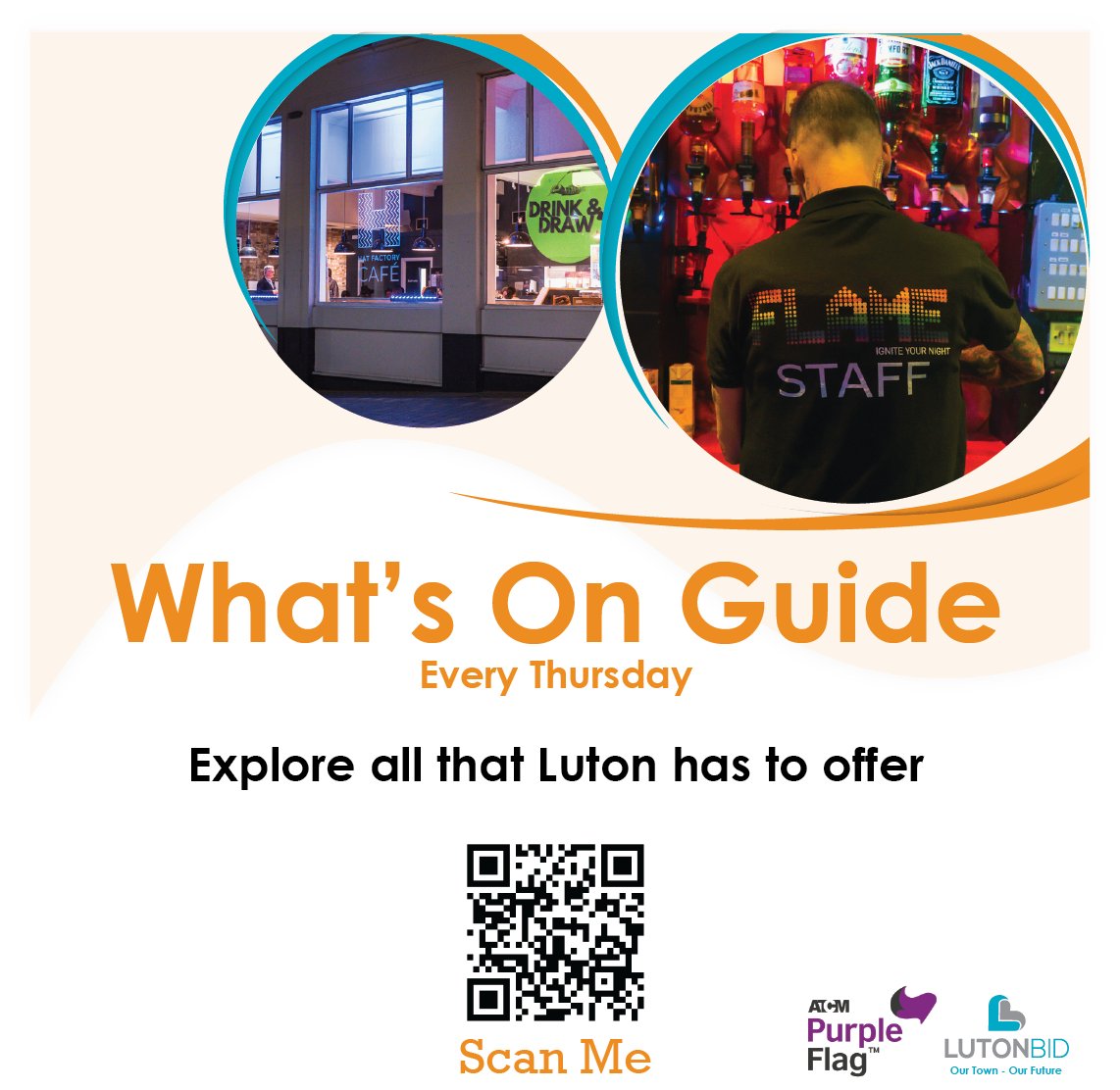 This week's 'What's On Guide' is out, and it's packed with exciting #events and #activities for you to #explore.

Plan your weekend ahead and enjoy all that Luton has to offer, from thrilling nightlife to delightful daytime adventures.
📲Sign up today lutonbid.org/whats-on-guide/