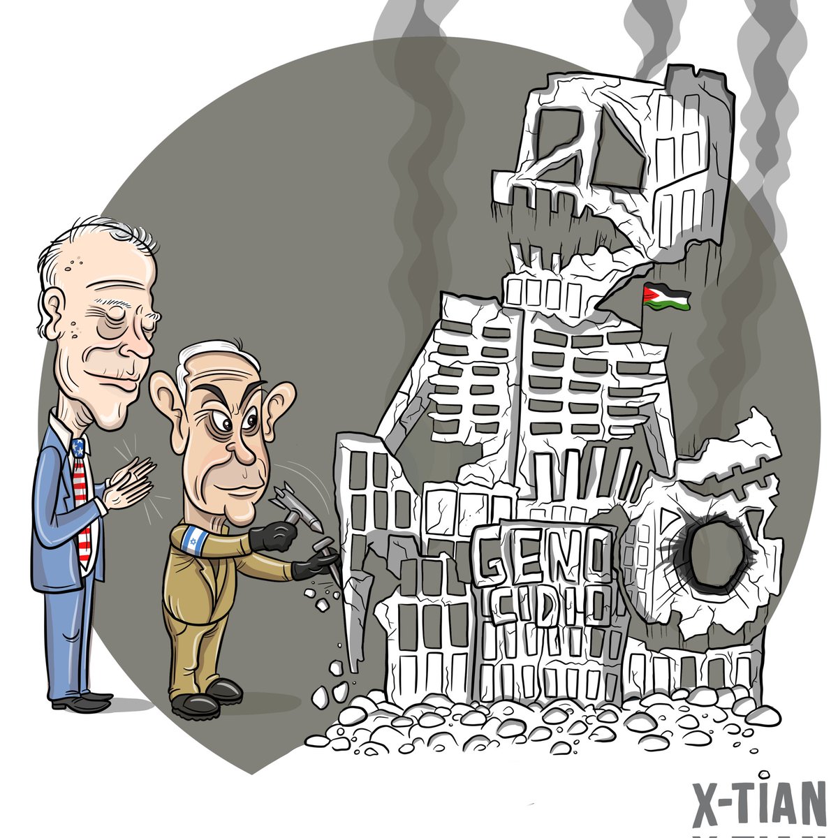 UnCaricaturista's tweet photo. Vemos un genocidio en tiempo real y no podemos hacer nada. La ONU, las ONG, las comunidad internacional, los líderes mundiales no pueden (o no quieren) frenarlo, mi lápiz y mis dibujitos desde un país suramericano son insignificantes, pero el silencio NUNCA será una opción: https://t.co/WUwGgHP03A