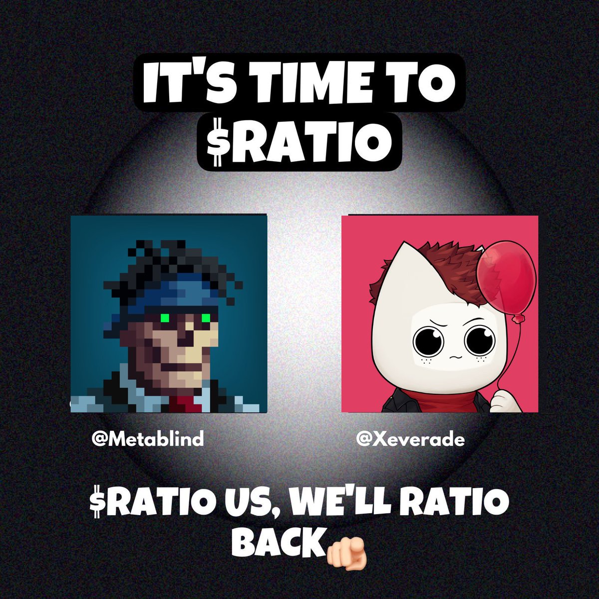 MetaBlind's tweet photo. EPOCH 1 IS ENDING $RATIO

You’re still under 25 million points ?

LET’S GET YOU ON $RATIO LEADERBOARD
 
1️⃣ Follow @xeverade &amp; @MetaBlind 

2️⃣ Quote with $RATIO
 
3️⃣ Comment with $RATIO
 
4️⃣ $RATIO every comment  
 = WIN WIN

 → All steps = 5.000.000 Points 🫵🏻 https://t.co/5QbULkHvFY