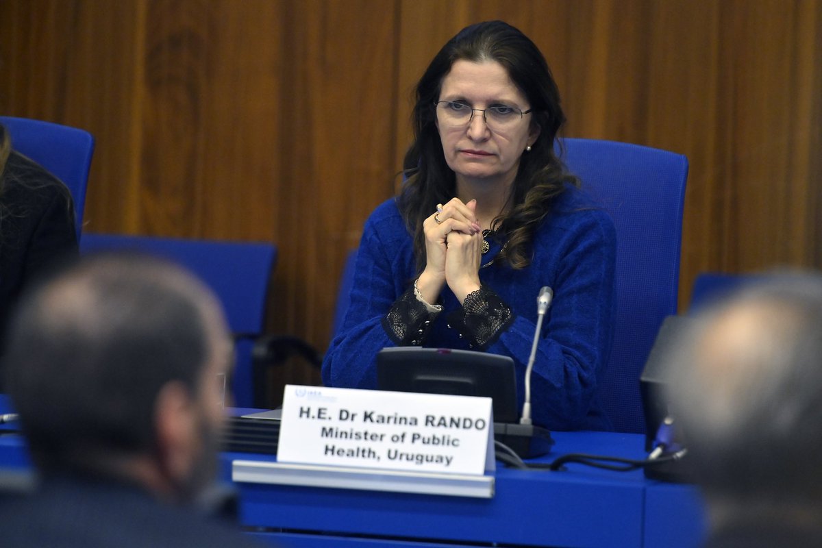 rafaelmgrossi's tweet photo. Everyone deserves the best healthcare tools available. At 'Shaping the Future of Medical Imaging w/ Nuclear Techniques' @WiN_IAEA event, alongside @MSPUruguay @karinarando, highlighted need of expanding medical imaging access. @IAEAorg #RaysOfHope is working to make that happen. https://t.co/7uYPhI4qBH