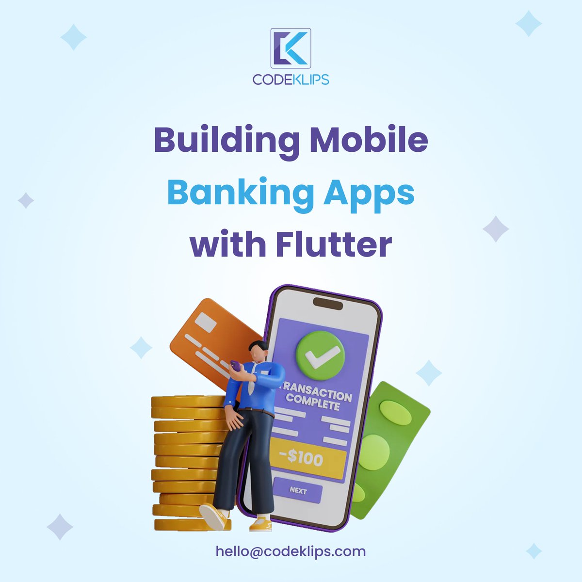 CodeKlips's tweet image. Building Mobile Banking Apps with Flutter?

#Flutter #mobileappdevelopment #banking #mobileapps