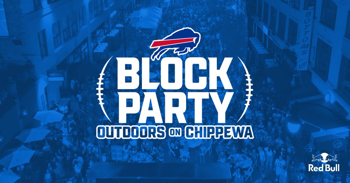 Sunday at 6pm, don't miss the Buffalo Bills Block Party outdoors on Chippewa Street as the Bills take on the Bengals! Watch the game on 2 giant LED walls with live game sound &amp; more! <a href="/RecRoomBuffalo/">RecRoomBuffalo</a> <a href="/bansheeirishpub/">Banshee Irish Pub</a> <a href="/SoHoBuffaloNY/">Soho Buffalo, NY</a> <a href="/TapHouseBuffalo/">BuffaloTapHouse</a> bit.ly/49gxfXJ
