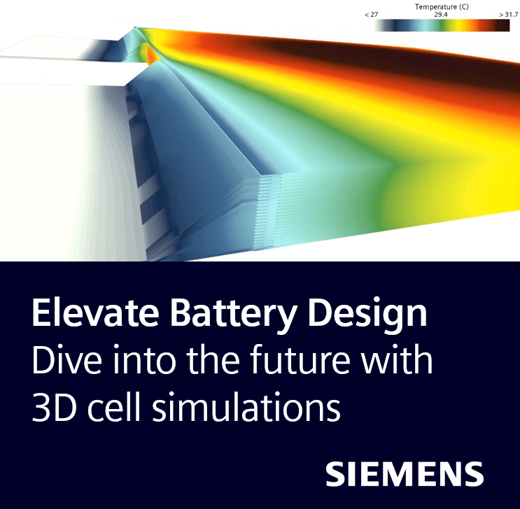 Simcenter_'s tweet image. Gain 3D insights into Li-Ion battery performance with ease! 
Explore how Simcenter STAR-CCM+ 2310 enhances battery cell design. Investigate ion concentration, temperature, and design better cells. 

Learn more here: sie.ag/3KjKLk

#Simcenter #CFD #BatteryDesign