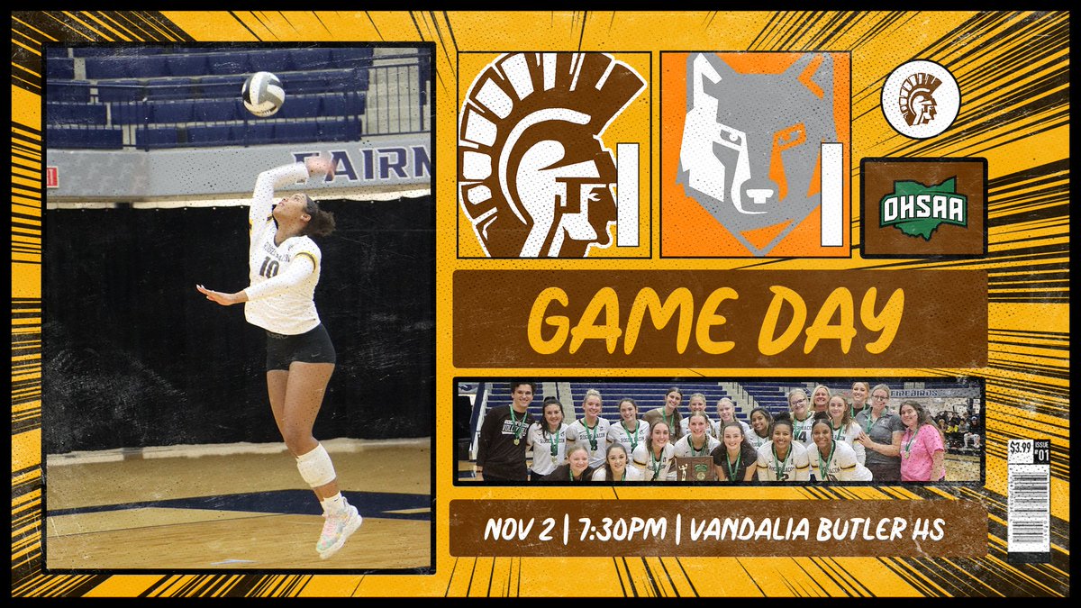 Hey Wolves, better watch out, the Spartan Army is coming, and we are coming in FULL FORCE. 

Ticket link: ohsaa.org/tickets
#HailSpartans #Team38
