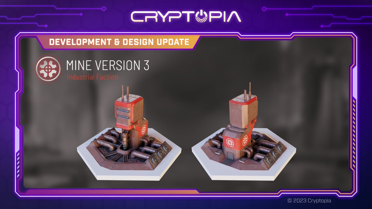 CryptopiaOFCL's tweet photo. Development &amp; Design update

Explore the 3D model of the Industrial Faction's Mine Version 3. Experience the excitement of fast mining! 

Website: https://t.co/PM5LmTwiVi
Linktree: https://t.co/wpZTUWORF7

#Cryptopia #Cryptopiadesign #Cryptopiadevelopment https://t.co/58ejm2vAKD