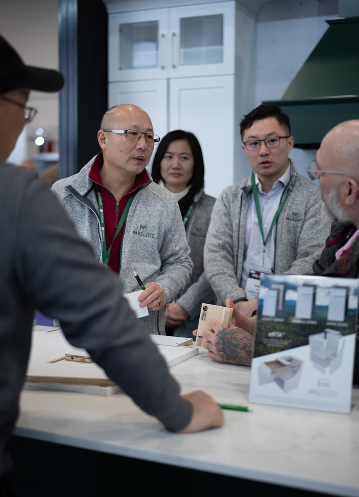 MakellosUSA's tweet photo. Throwback to KBIS 2023! We had such a great turn out last year for our EVÖK Collection reveal, seeing old clients and meeting new potential clients. As the year is coming to an end, we can't help but get excited for KBIS 2024! #makellos #makelloscabinetry #kbis #kbis2024 https://t.co/oxPL5NkTU9
