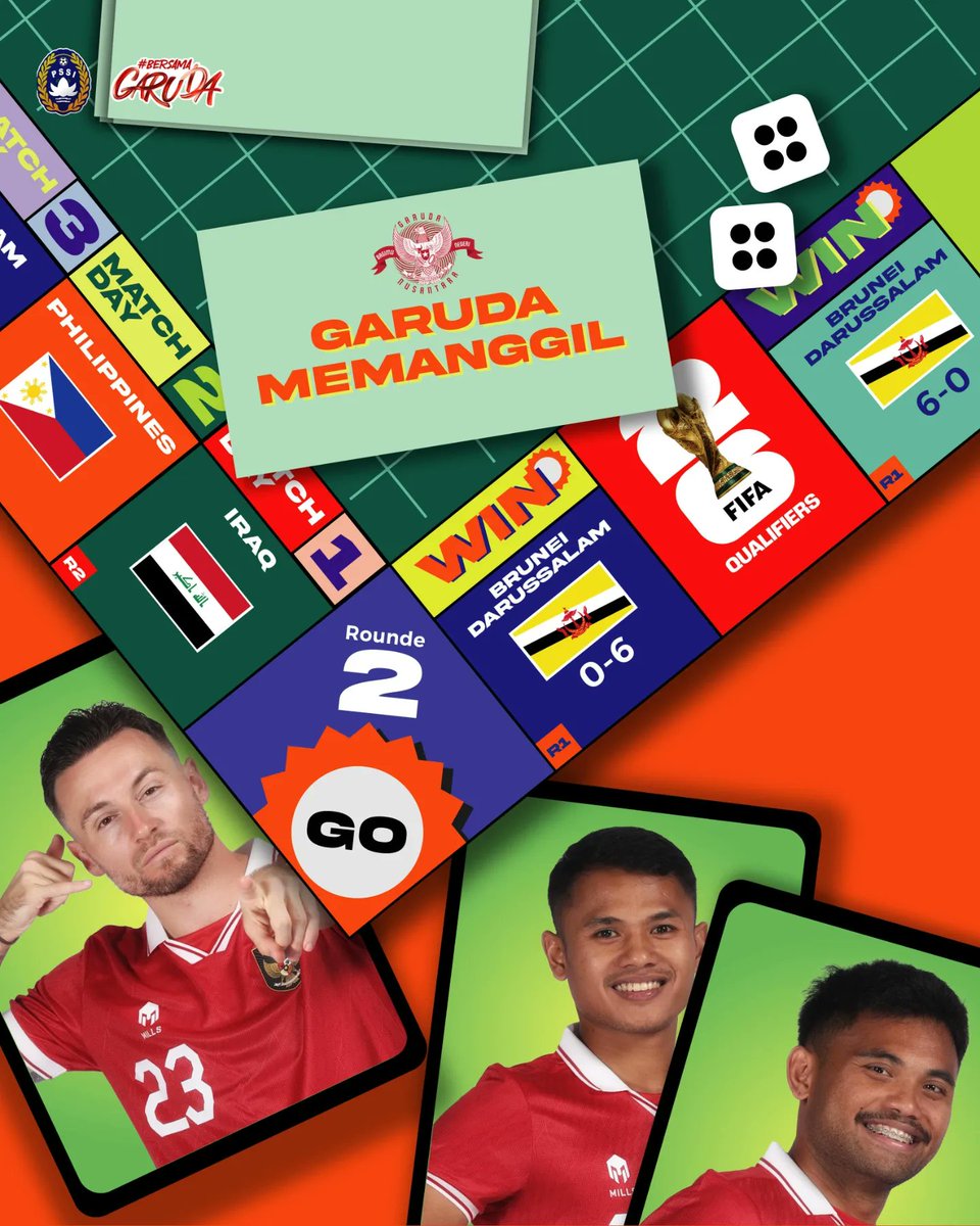 PSSI's tweet photo. Garuda Memanggil! 🦅🇮🇩

Sebanyak 27 pemain Timnas Indonesia akan berkumpul pada 11 November mendatang dan melakukan persiapan untuk menghadapi pertandingan Kualifikasi Piala Dunia 2026 babak kedua melawan Irak dan Filipina.

Semangat persiapkan diri, Garuda! 💪

#KitaGaruda #GarudaMendunia #BersamaGaruda