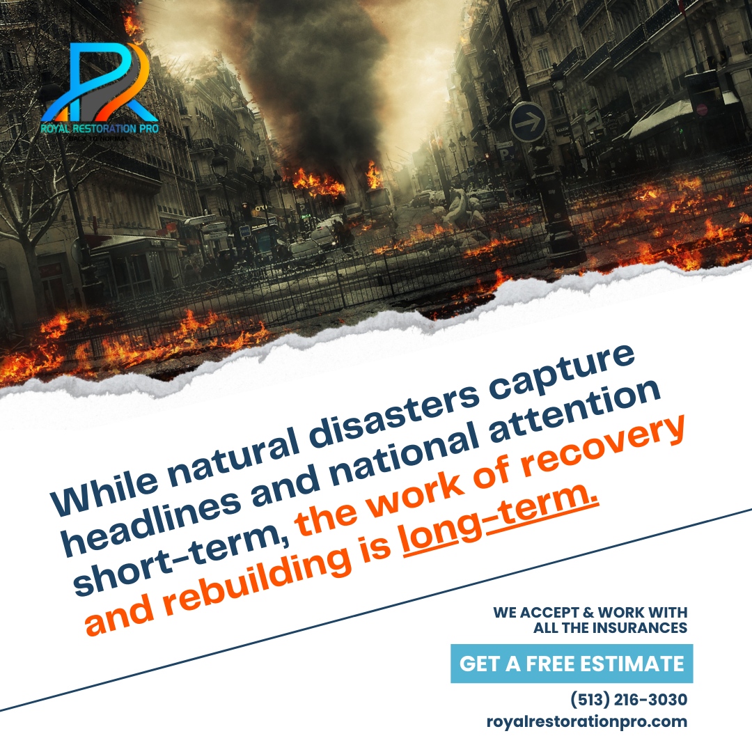 RoyalRestorati6's tweet image. Beyond headlines, we're here for the long haul. 

Natural disasters might fade from the news, but our commitment to rebuilding and recovery never wavers. 

Let's rebuild together. 

🌍🔨 #LongTermRecovery #CommunitySupport 

🔗 royalrestorationpro.com
📲 (513) 216-3030