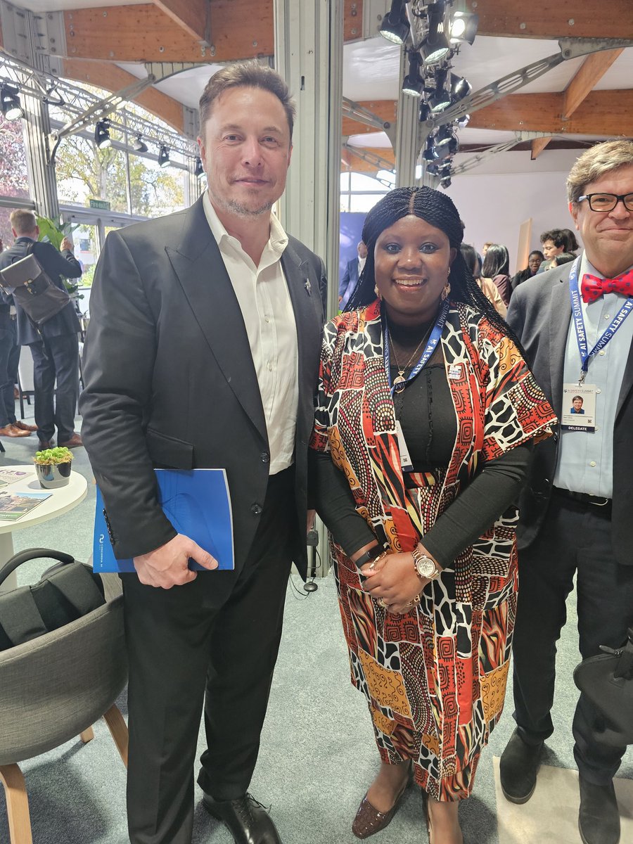 toyosirise's tweet photo. Dear @elonmusk I was totally inspired by the conversation you &amp; I had at the #AISafetySummit hosted by the UK yesterday @bletchleypark
Nigerians are some of the brightest &amp; the best tech talents you'll find anywhere in the World so you're welcome to build &amp; collaborate with us. https://t.co/2eCpfE0EaZ