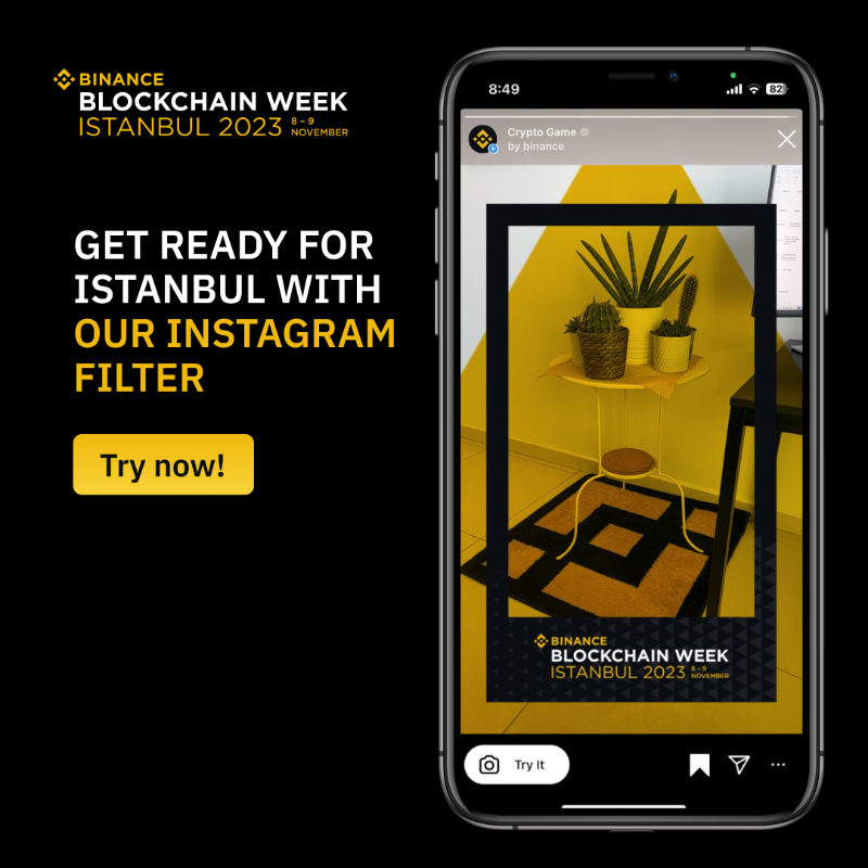 binance's tweet photo. #BinanceBlockchainWeek is just one week away!

Whilst you wait, try out our brand new Instagram filter 🤳

Get started by clicking below.