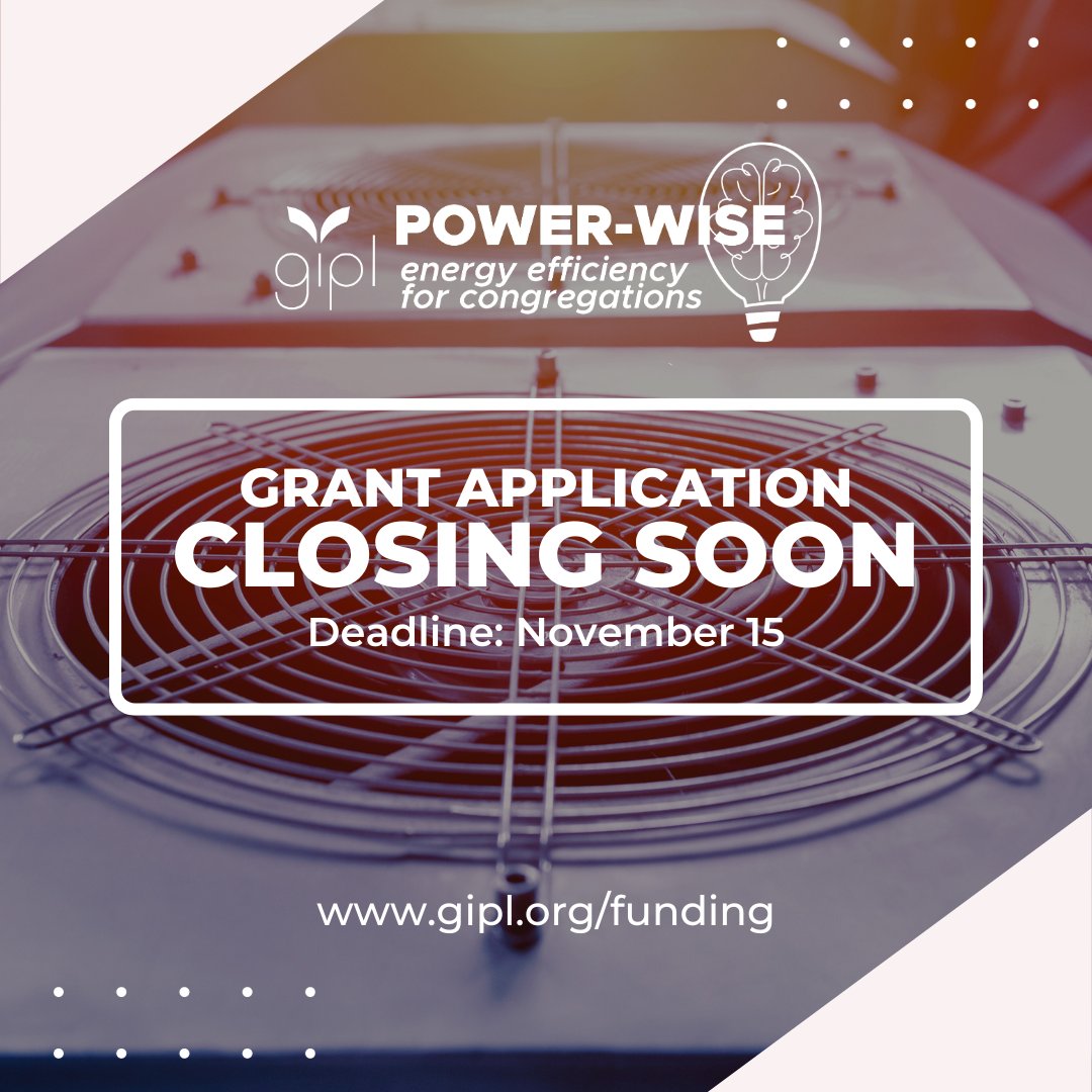 Georgia Interfaith Power and Light (@georgiaipl) on Twitter photo Reminder 💡 Our Power-Wise Matching Grant Application closes Nov. 15! All congregations who have had a professional energy audit in the last five years are eligible. Learn more and apply today at gipl.org/funding! <a href="/drawdownga/">drawdownga</a> Reminder 💡 Our Power-Wise Matching Grant Application closes Nov. 15! All congregations who have had a professional energy audit in the last five years are eligible. Learn more and apply today at gipl.org/funding! <a href="/drawdownga/">drawdownga</a>