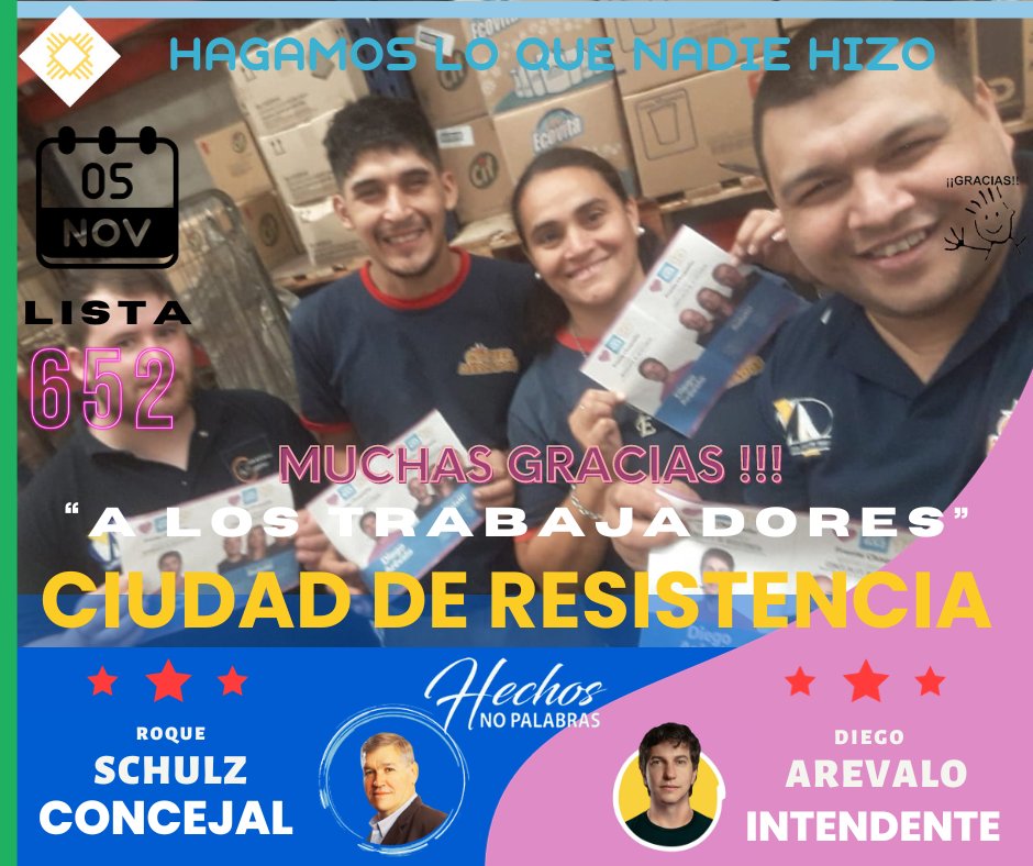 𝐌𝐔𝐂𝐇𝐀𝐒 𝐆𝐑𝐀𝐂𝐈𝐀𝐒 𝐀 𝐋𝐎𝐒 #𝐓𝐑𝐀𝐁𝐀𝐉𝐀𝐃𝐎𝐑𝐄𝐒 𝐏𝐎𝐑 𝐄𝐋 𝐀𝐏𝐎𝐘𝐎 𝐀 <a href="/DiegoArevalo_ok/">Diego Arevalo</a>

❤️𝐄𝐋 05 𝐃𝐄 𝐍𝐎𝐕𝐈𝐄𝐌𝐁𝐑𝐄, te pedimos tu voto para poder tener 𝐋𝐀 𝐂𝐈𝐔𝐃𝐀𝐃 𝐃𝐄 #𝐑𝐄𝐒𝐈𝐒𝐓𝐄𝐍𝐂𝐈𝐀 𝐐𝐔𝐄 𝐓𝐎𝐃𝐎𝐒  #𝐒𝐎Ñ𝐀𝐌𝐎S #𝐋𝐈𝐒𝐓𝐀 652