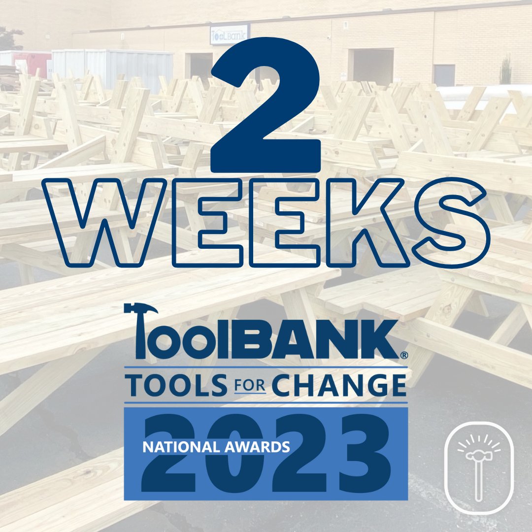 📆2 WEEKS AWAY: Our ToolBank National Awards 🏆 will be held on Thursday, Nov. 16, at the Richmond ToolBank from 7 pm - 8:30 pm...with a cocktail hour starting at 6 pm EST.

🎟️If you want to attend in Richmond, you can purchase your ticket at secure.givelively.org/event/toolbank….