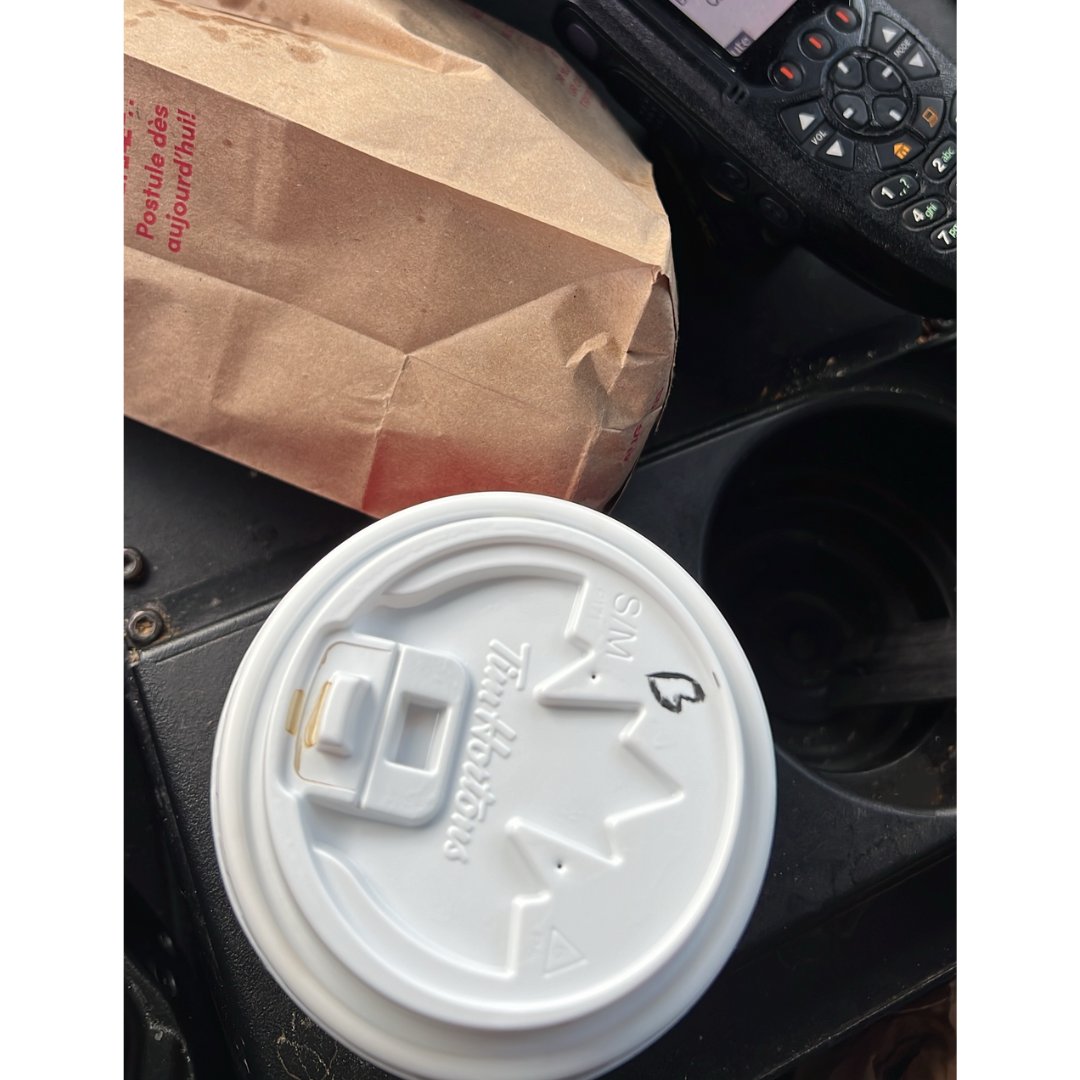 A nice surprise this morning for one of our officers, when he found out that the car ahead of him in the Tim Horton’s drive through had already paid for his coffee! Sending a big thank you to the kind citizen who made the officer’s day!