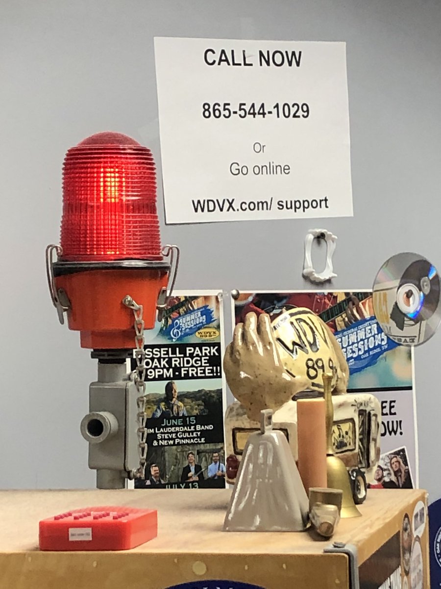 The @WDVX Fund Drive is on the air!!! Do what the sign says, folks.