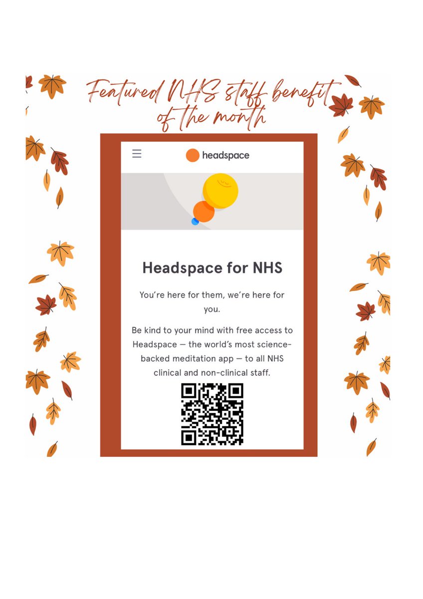 Feeling stressed 🤯? Did you know that NHS workers can receive the ‘Headspace’ app free?! 🧘🏼‍♀️🕊️😊💕