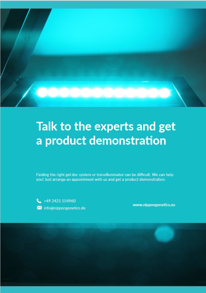NipponGenEU's tweet image. Explore our diverse range of gel documentation systems, tailored to meet your research needs. Connect with us for a product demonstration and witness the power of Blue/Green LEDs: nippongenetics.eu/en/product-inq…. Let's shape the future of your research together! 🧬
#DNA #geldocumentation
