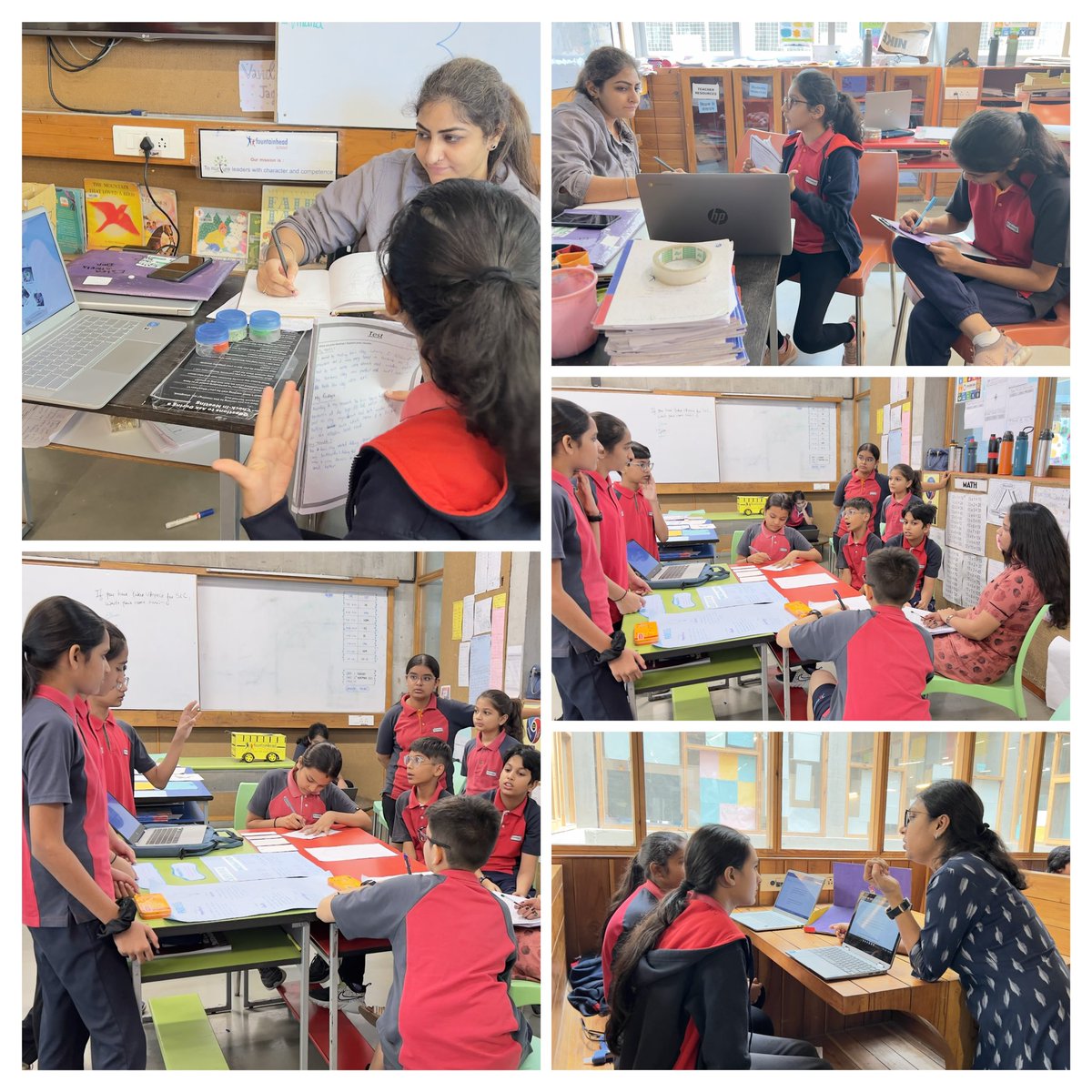 Putting the finishing touches on problem-based learning journey! Ss showcasing #Reflective #IBLearnerProfile by taking charge, seeking feedback from peers &amp; teachers on ideated solutions. Let's empower student agency &amp; ownership of the learning process! 📖👩‍🏫 #PBL