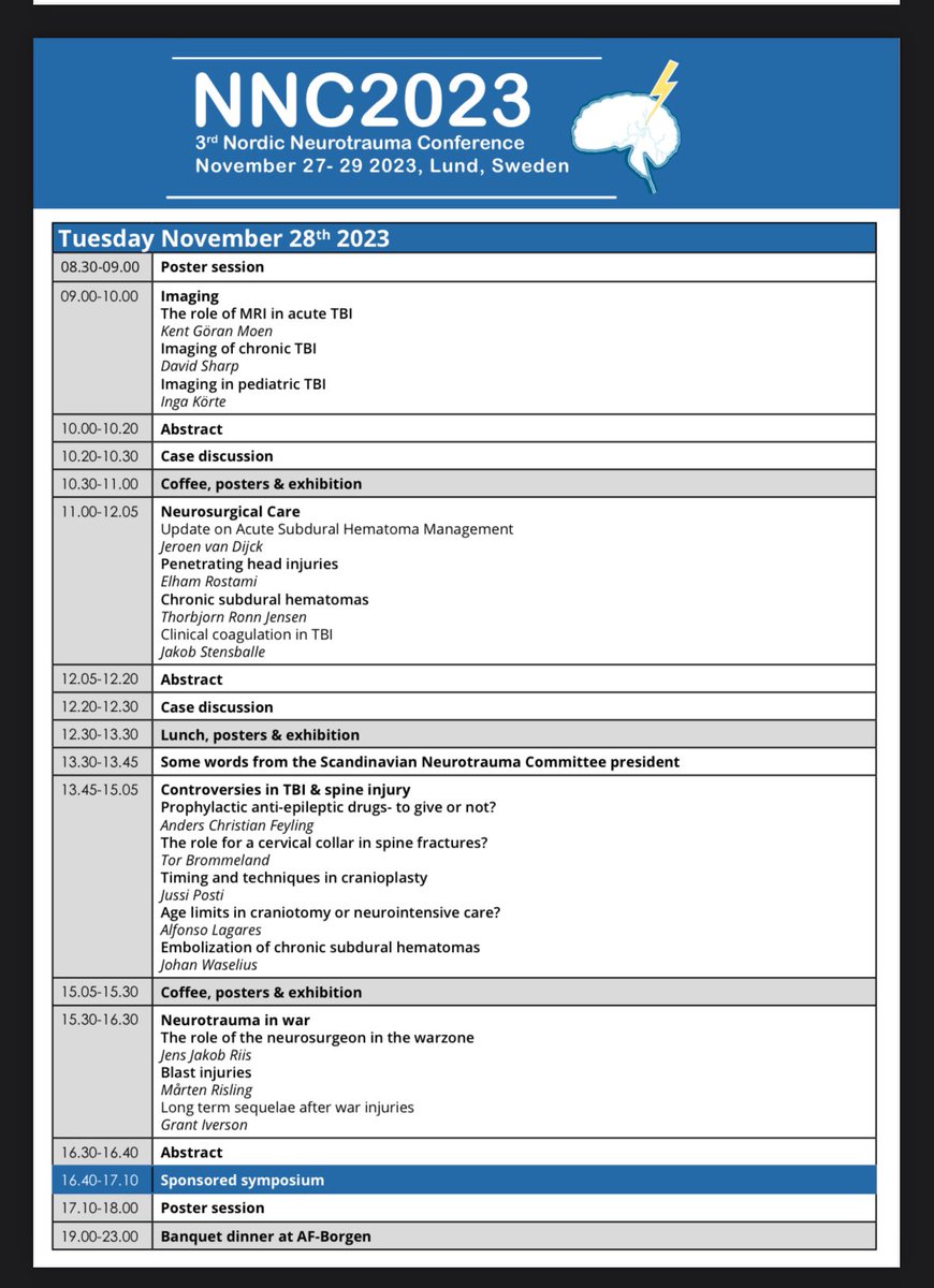 nnc2023's tweet photo. It’s not too late, still places available for #NNC2023! Check out the program and start booking! #neurotrauma #conference
 https://t.co/5OnppfxrbT https://t.co/I1iC6Dqqna