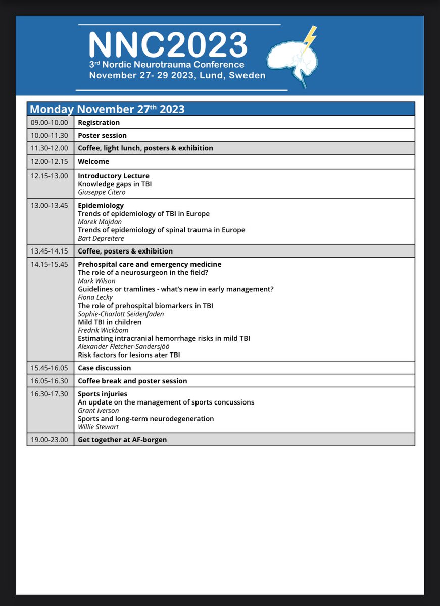 nnc2023's tweet photo. It’s not too late, still places available for #NNC2023! Check out the program and start booking! #neurotrauma #conference
 https://t.co/5OnppfxrbT https://t.co/I1iC6Dqqna